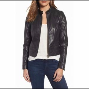 Halogen soft leather moto jacket XSP
